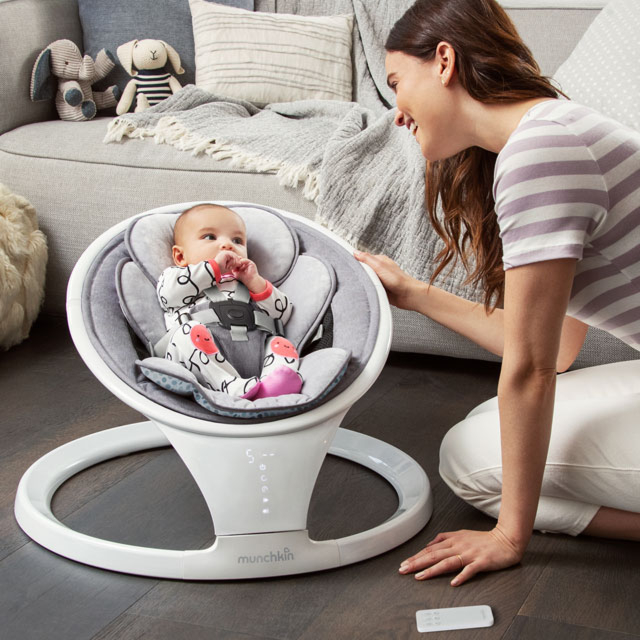 Balancelle bébé électrique intelligent compatible avec Bluetooth